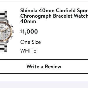 Shinola Canfield Sport Chronograph Watch - Silver and White